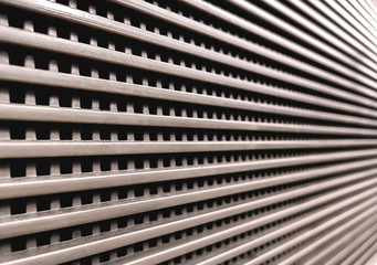 Horizontal line grille, an abstract gray background, texture