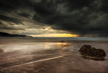 Oregon's Cannon Beach at sunset