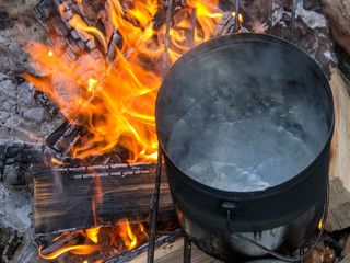 boiling water at the stake