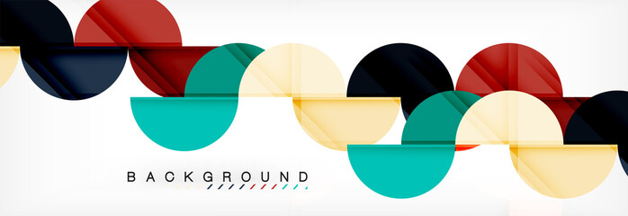 Circle modern geometrical abstract background illustration