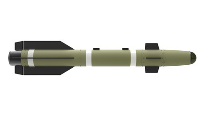 3d render of a ballistic missile