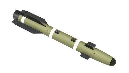 3d render of a ballistic missile