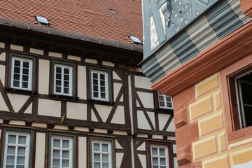 Tudor style house / Facades of houses in the old style
