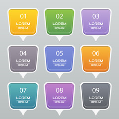 Circle Sticker, label colorful set