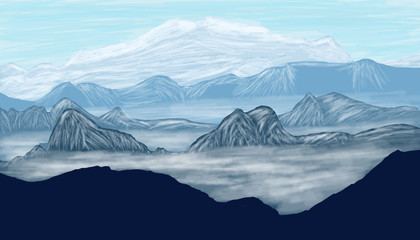Schneeberge als Illustration
