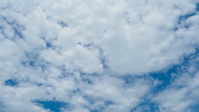 Clouds Timelapse On Blue Sky
