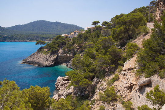Coast at the road to Cuevas de Arta on Mallorca
