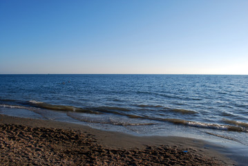 Seaside calm beach in italy