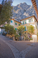 Fototapeta na wymiar Shady street, Limone , Lake Garda