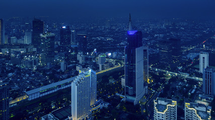 Cityscape Jakarta at night time