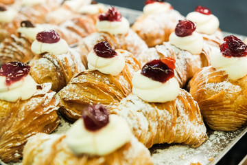 Neapolitan Sfogliatella traditional italian pastry