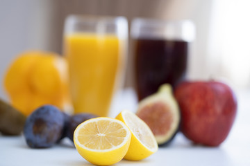 natural fruit and juice