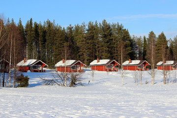 little huts in lapland, finland