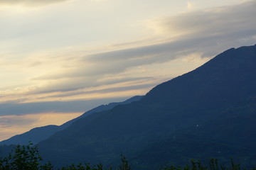 Sunset in the mountains