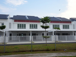 Double story luxury terrace house in Malaysia. Designed by the architect with modern and contemporary style