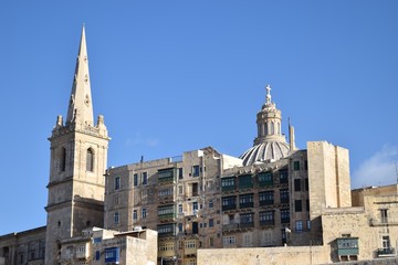 View of Valetta from the harbour boat