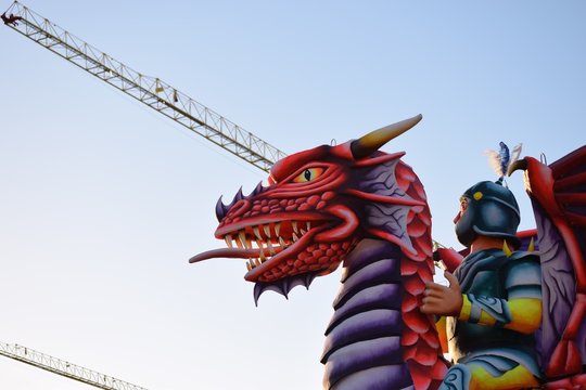 Saint George dragon crane