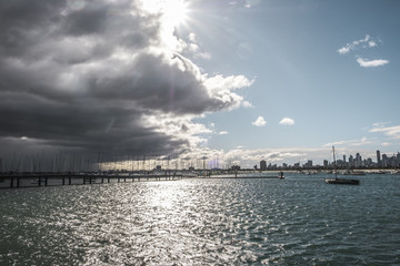 Fototapeta na wymiar Melbourne changing weather