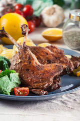 Duck legs confit with boiled potatoes