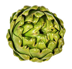 Fototapeta premium Fresh artichoke isolated on white background with clipping path