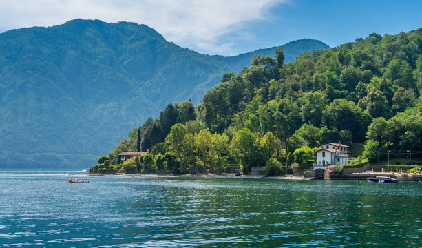 Scenic sight in Lenno, beautiful village overlooking Lake Como, Lombardy, Italy.