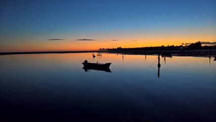 Sonnenuntergang in Grado (Italien)
