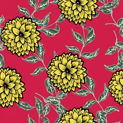 Möbelaufkleber Elegance pattern with flowers and leaf.Floral vector illustration. © thitiphorn