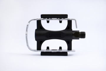 Bicycle pedals with reflector isolated on white background.