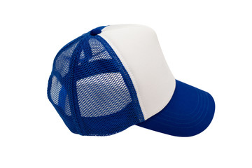 isolated side view of cap with blank space for logo mock up