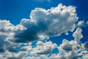 Blue sky background with clouds