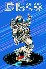 Disco. Astronaut dances