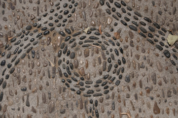 texture pattern of stones on the floor