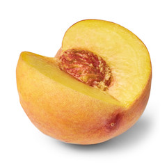 fresh ripe peaches isolated