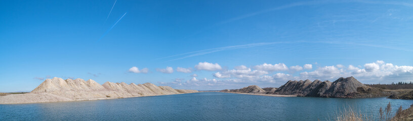 flooded quarry at spring