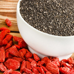 Chia seeds and Goji berries