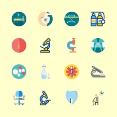 16 hospital icons set