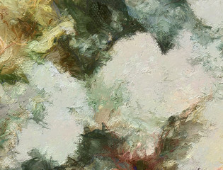 Detailed close-up grunge multi color abstract background. Dry brush strokes hand drawn oil painting on canvas texture. Creative simple pattern for graphic work, web design or wallpaper. 