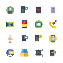 telephone icons set. background, one, media and keyboard graphic works
