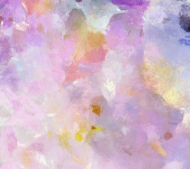 Fototapeta na wymiar Detailed close-up grunge multi color abstract background. Dry brush strokes hand drawn oil painting on canvas texture. Creative simple pattern for graphic work, web design or wallpaper. 
