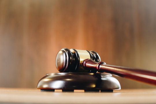 Gavel on judge desk
