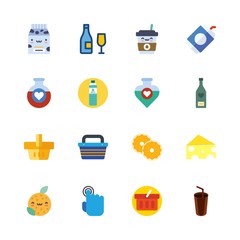 drink vector icons set. tap, coffee cup, wine and water in this set