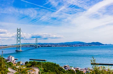 Tuinposter 兵庫県・淡路から見る海峡と神戸 © Ken-Jiraud Jp