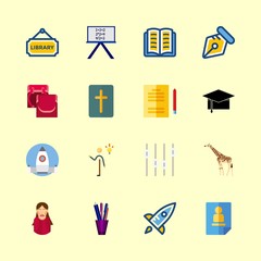 school icons set. industry, cv, career and green graphic works