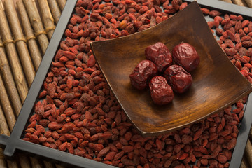 Traditional Chinese herbal health medicine ginseng.