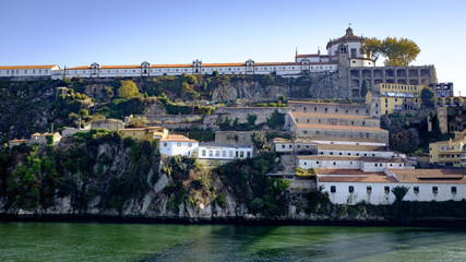 Fototapeta na wymiar View from the Duoro River of Porto, Portugal