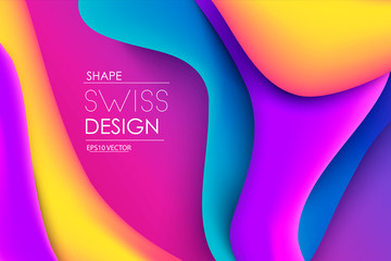 Liquid color background design. Fluid gradient shapes composition. Futuristic design posters. Eps10 vector.