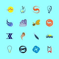 16 logo icons set