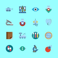 science icons set. cure, phd, galaxy and concept graphic works