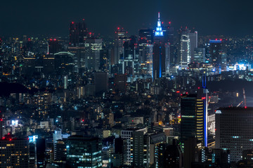 Fototapeta na wymiar 東京　新宿方面の都市夜景