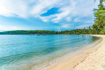 Beautiful Tropical Beach blue ocean background Summer view Sunshine at Sand and Sea Asia Beach Thailand Destinations 